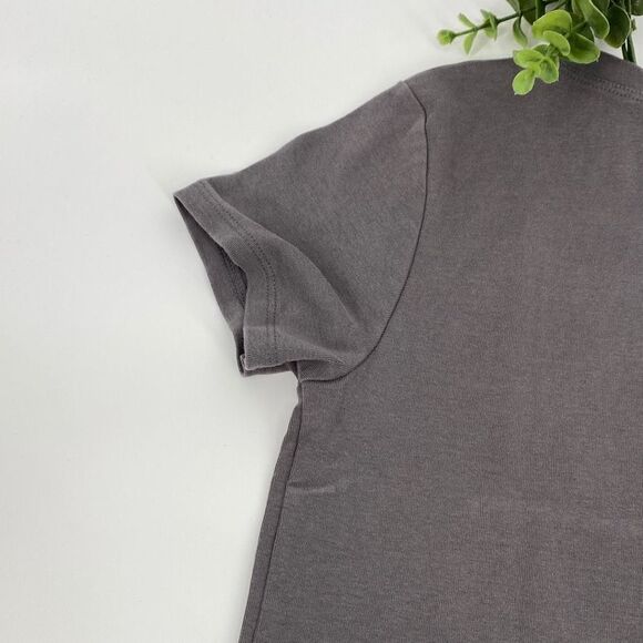 Lucy Active Fit Cotton Yoga Embellished Heart Casual Tee Grey M - Picture 10 of 12